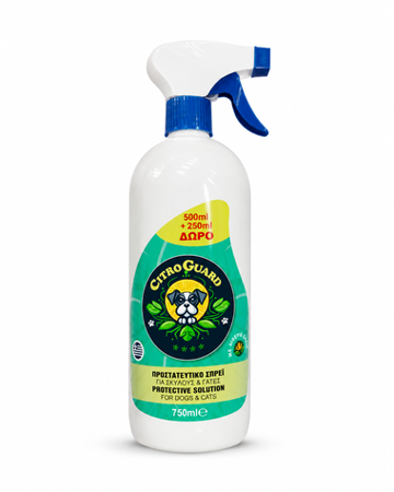 CitroGuard Προστατευτικό Spray 750ml για Σκύλους & Γάτες με Citronella 